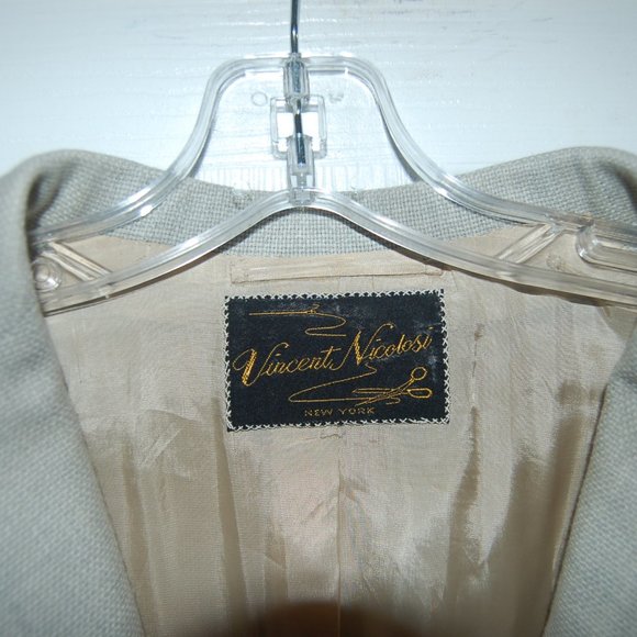 Vincent Nicolosi Handmade Fine Linen Blazer Sz 46 - Picture 2 of 8